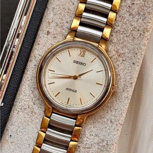 Seiko Two-Tone Gold and Silver Watch